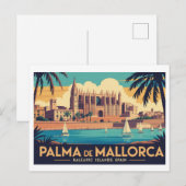 Vintage Palma de Mallorca   Postkarte (Vorne/Hinten)