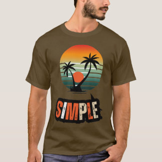 Vintage-Palmbaum-Sonnenuntergang-Grafik-Shirt T-Shirt