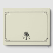 Vintage Palmbaumhochzeit Gästebuch (Rückseite)