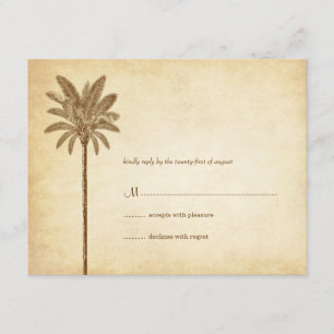Vintage Palme-Hochzeit UAWG Karten
