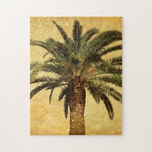 Vintage Palme - Individuelle Tropenvorlage Puzzle