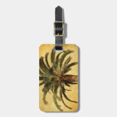 Vintage Palme - tropische kundengebundene Gepäckanhänger (Vorderseite vertikal)