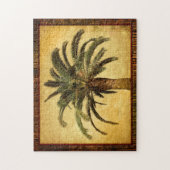 Vintage Palme - tropische kundengebundene Puzzle (Vertikal)