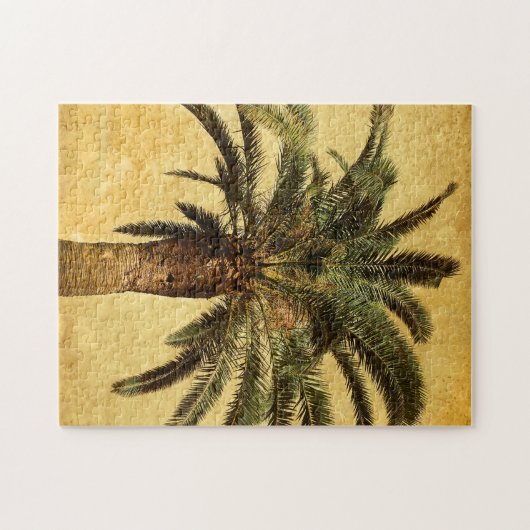 Vintage Palme - tropische kundengebundene Puzzle (Horizontal)