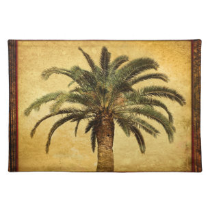 Vintage Palme - tropische kundengebundene Tischset