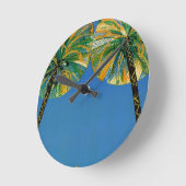 Vintage Palmen Cote d'Azur Clock Runde Wanduhr (Winkel)