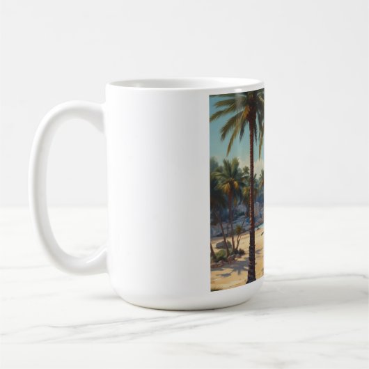 Vintage Palmen Côte d'Azur Kaffeetasse (Links)