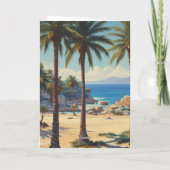 Vintage Palmen Côte d'Azur Karte (Rückseite)