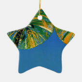 Vintage Palmen Côte d'Azur Keramikornament (Vorne)