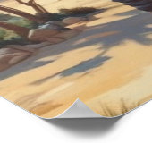 Vintage Palmen Côte d'Azur Poster (Ecke)