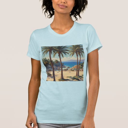 Vintage Palmen Côte d'Azur T-Shirt (Vorderseite)