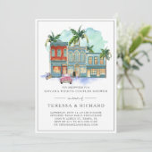 Vintage Palmen | Havanna Nights Paare Dusche (Stehend Vorderseite)