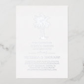 Vintage Palmen | Havanna Nights Paare Dusche Folieneinladung (Vorderseite)