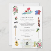 Vintage Palmen | Hawaiianische Hochzeit (Rückseite)