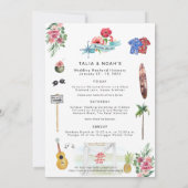 Vintage Palmen | Hawaiianische Hochzeit (Rückseite)