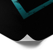 Vintage Palmen im Sommer Retro-Sonnenuntergang Poster (Ecke)