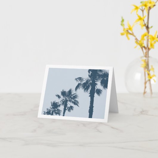 Vintage Palmen Karte (Gelbe Blume)