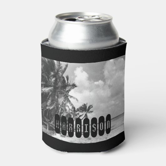 Vintage-Palmen Personalized Dosenkühler (Kanne Vorderseite)