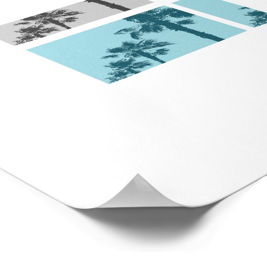 Vintage Palmen Poster (Ecke)