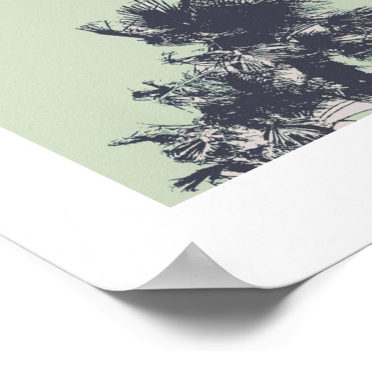 Vintage Palmen Poster (Ecke)