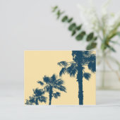 Vintage Palmen Postkarte (Stehend Vorderseite)