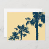 Vintage Palmen Postkarte (Vorne/Hinten)