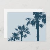 Vintage Palmen Postkarte (Vorne/Hinten)