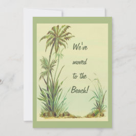 Vintage Palmen Wir sind zum Strand gegangen Karte