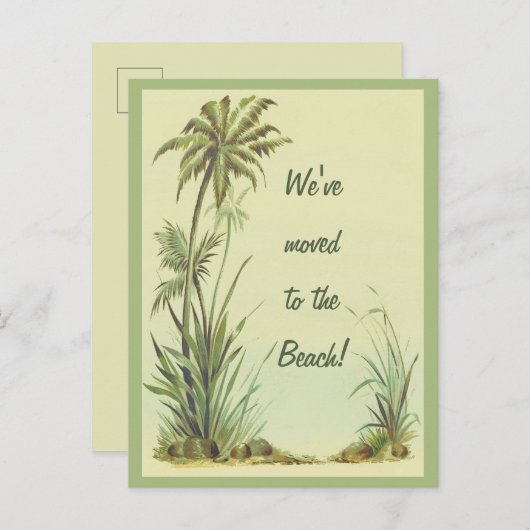 Vintage Palmen Wir sind zum Strand gegangen Postkarte (Vorne/Hinten)