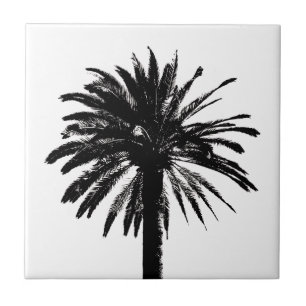 Vintage-Palmenbaum-Silhouette, individuelle Kerami Fliese