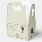 Vintage Palmenbaum Tropical Leckerei Hochzeit Geschenkschachtel (Geöffnet)