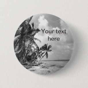Vintage-Palmenbäume Benutzerdefinierter Text Button