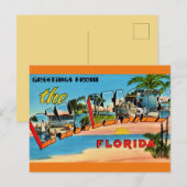 Vintage Palmenstrände Florida Postkarte (Vorne/Hinten)