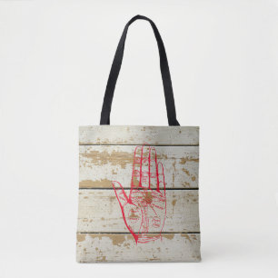 Vintage Palmitiekarte Palm Reading Totbeutel Tasche