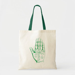 Vintage Palmitiekarte Palm Reading Totbeutel Tragetasche