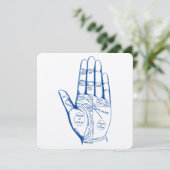 Vintage Palmpalmenübersicht Einladung (Stehend Vorderseite)