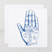 Vintage Palmpalmenübersicht Einladung (Vorne/Hinten)