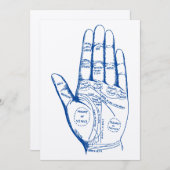 Vintage Palmpalmenübersicht Einladung (Vorne/Hinten)