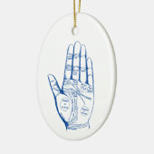 Vintage Palmpalmenübersicht Keramik Ornament (Links)