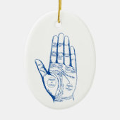 Vintage Palmpalmenübersicht Keramik Ornament (Vorne)