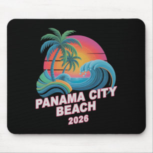 Vintage Panama City Beach 2026 Urlaub Reise Mousepad