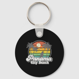 Vintage Panama City Beach Florida Surfen Retro Su Schlüsselanhänger