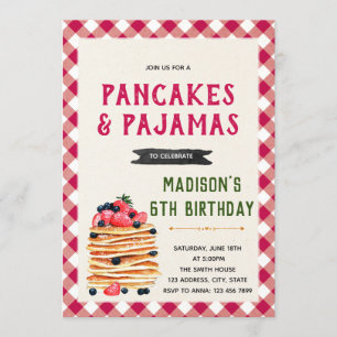 Vintage Pancake-Dusche Party Einladung