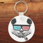 Vintage Panda 3-D-Brille Schlüsselanhänger (Vorderseite)