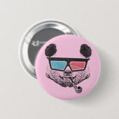 Vintage panda 3-D glases Button (Vorne & Hinten)