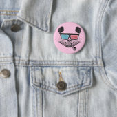 Vintage panda 3-D glases Button (Beispiel)