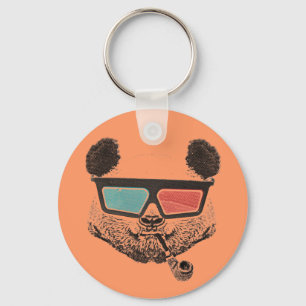 Vintage Panda 3-D Glasses Schlüsselanhänger