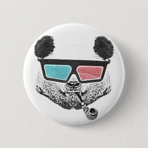 Vintage-Panda-3D-Brille Button