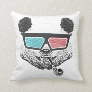 Vintage-Panda-3D-Brille Kissen
