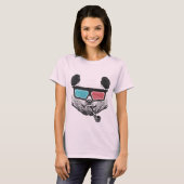 Vintage Panda glasses3-D T-Shirt (Vorne ganz)